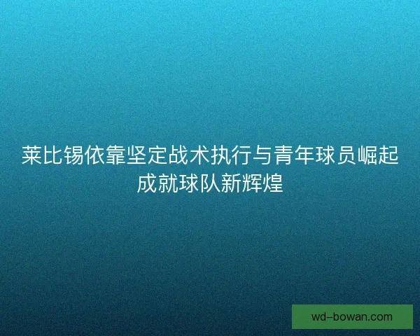 莱比锡依靠坚定战术执行与青年球员崛起成就球队新辉煌 莱比锡依靠坚定战术执行与青年球员崛起成就球队新辉煌